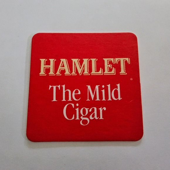 Vintage Hamlet The Mild Cigar Beer Coaster Mirage Arms Bar Advertising - Picture 1 of 3